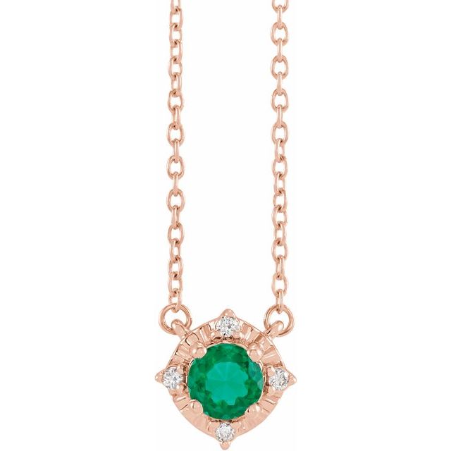 Halo Birthstone Necklace