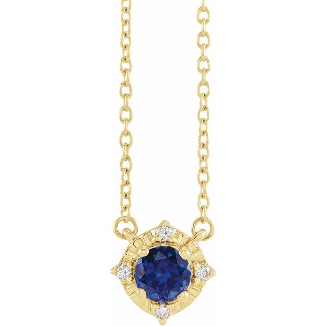 Halo Birthstone Necklace