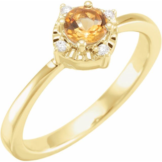 Halo Birthstone Ring