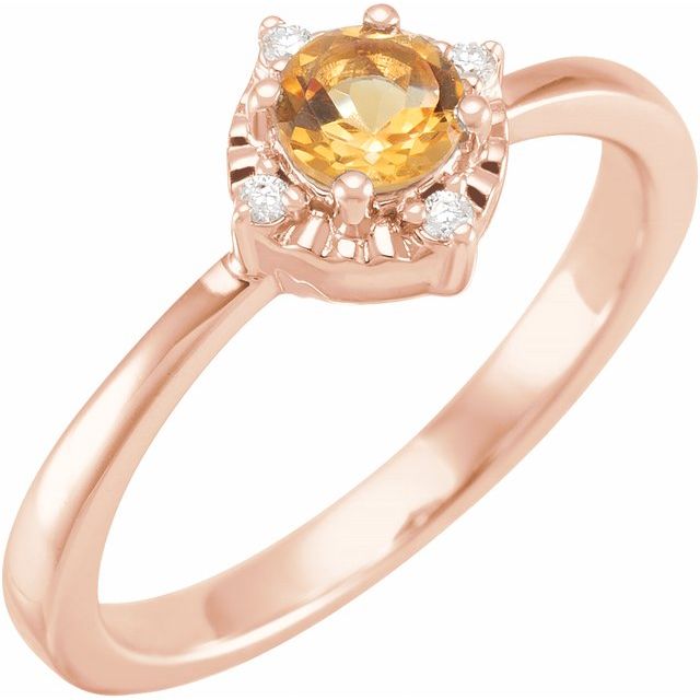 Halo Birthstone Ring