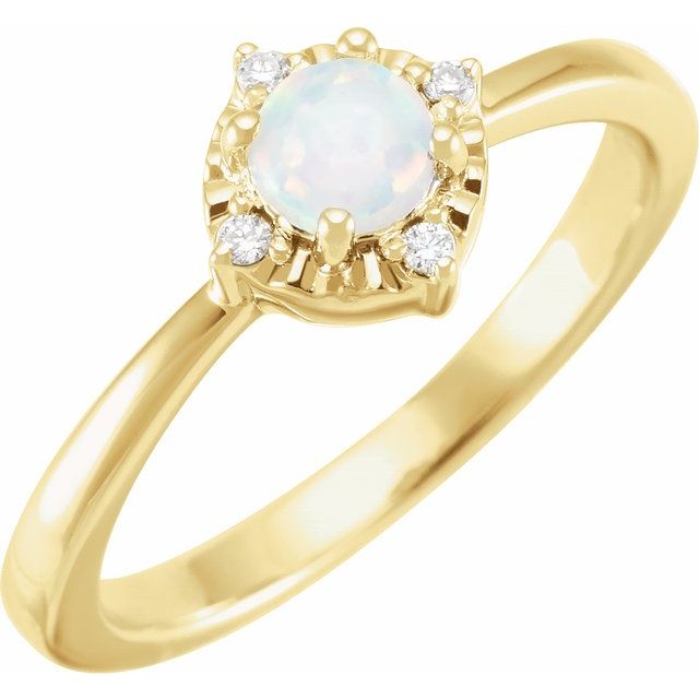 Halo Birthstone Ring