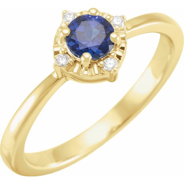 Halo Birthstone Ring