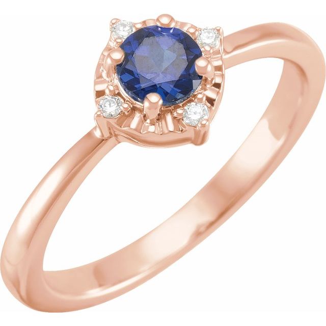 Halo Birthstone Ring