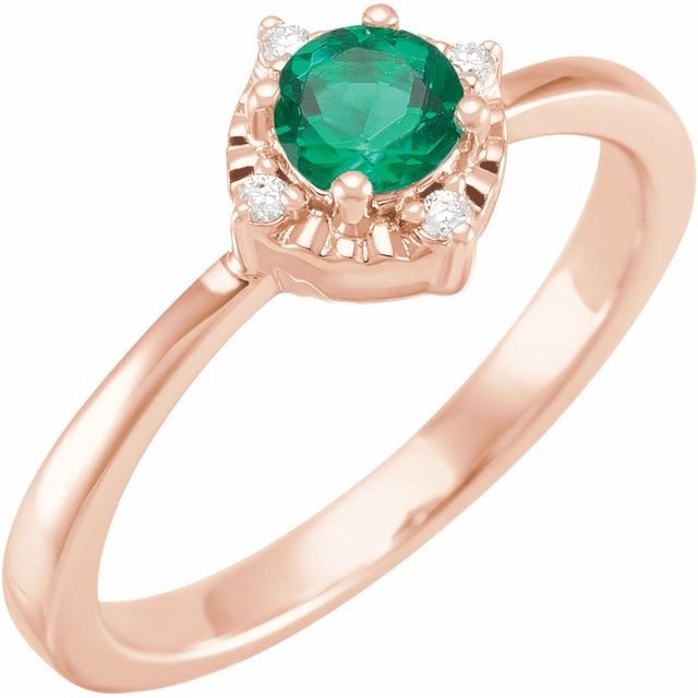 Halo Birthstone Ring