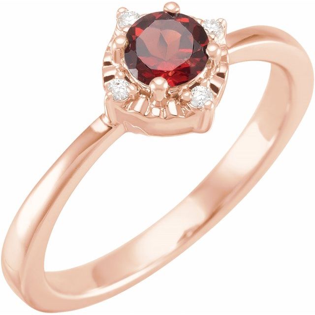 Halo Birthstone Ring