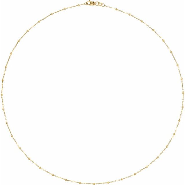 Cable Chain with Faceted Beads