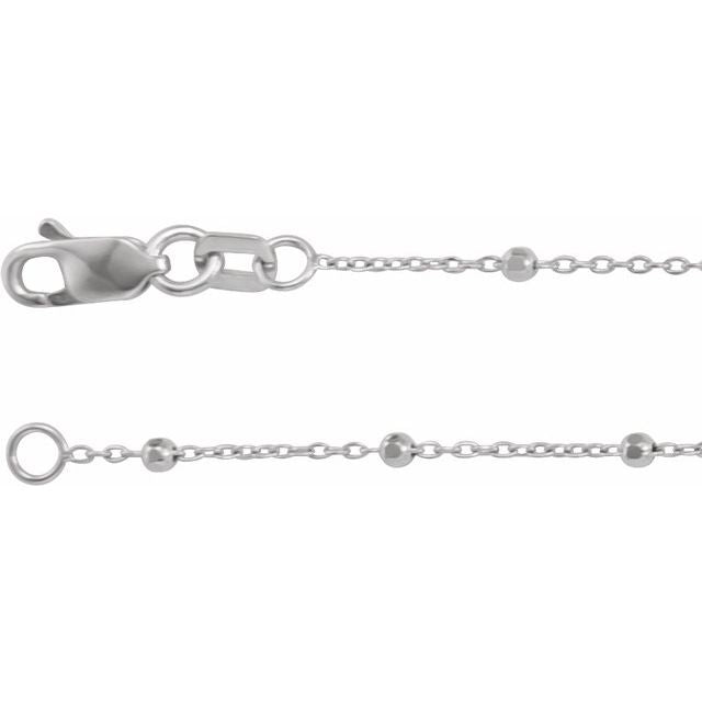 Cable Chain with Faceted Beads