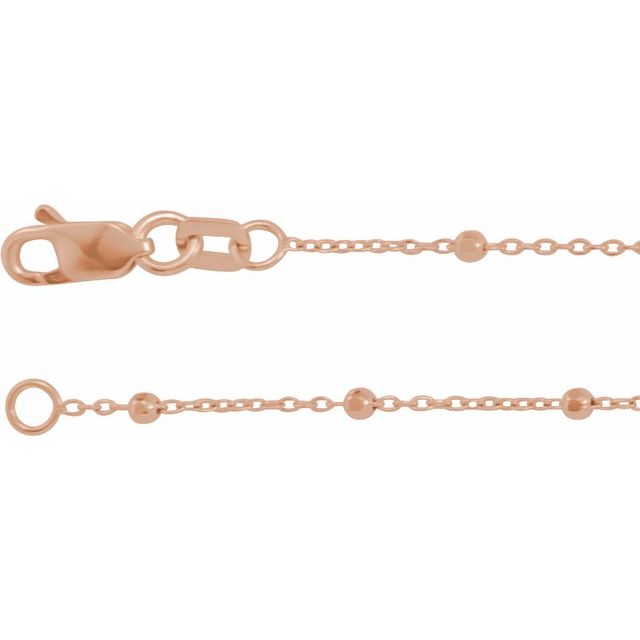 Cable Chain with Faceted Beads