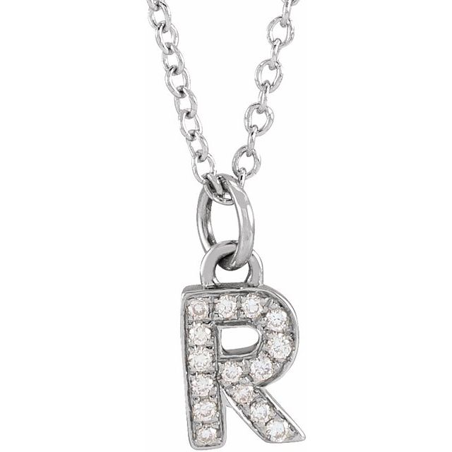 Diamond Petite Initial Necklace N-S
