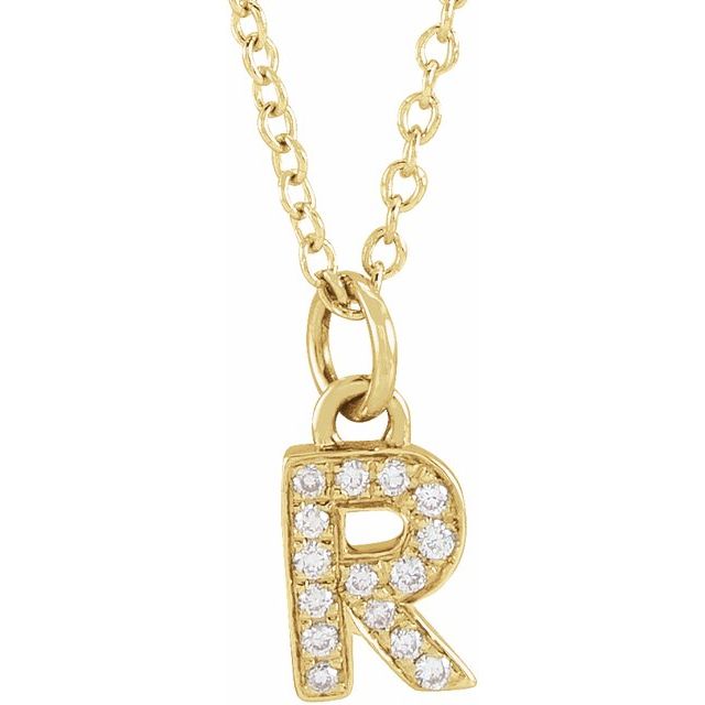 Diamond Petite Initial Necklace N-S