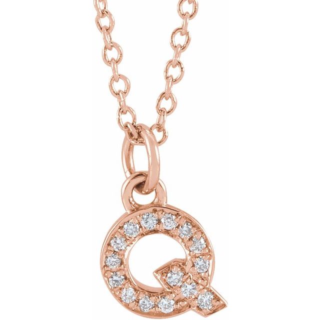 Diamond Petite Initial Necklace N-S