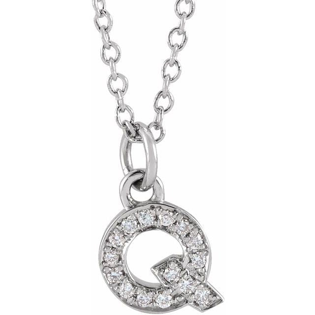 Diamond Petite Initial Necklace N-S