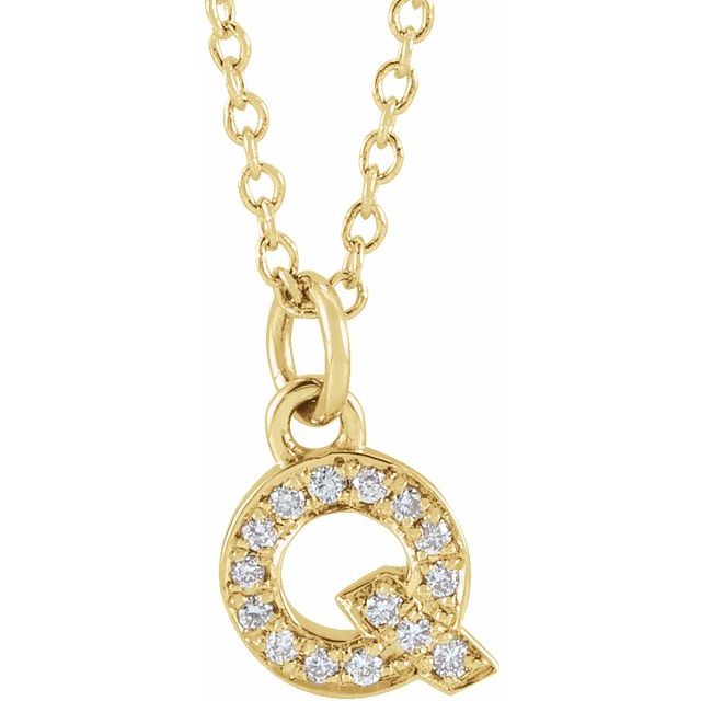 Diamond Petite Initial Necklace N-S