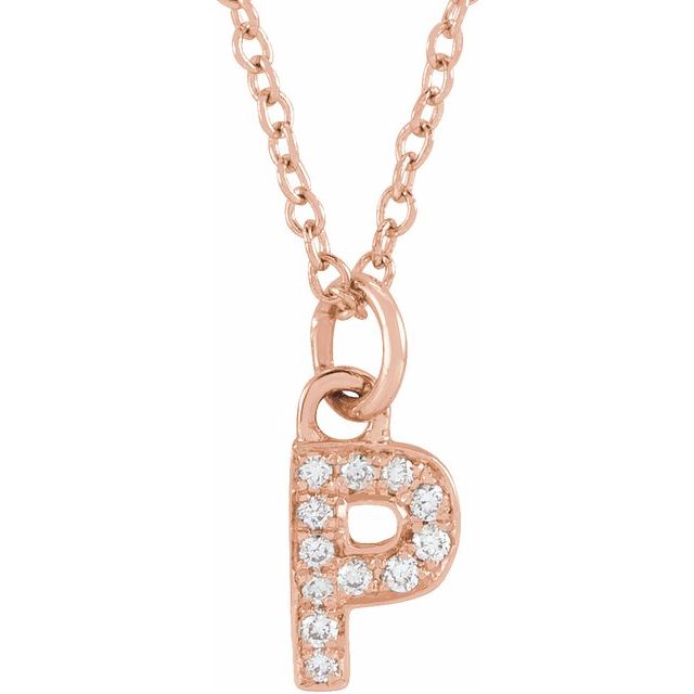 Diamond Petite Initial Necklace N-S