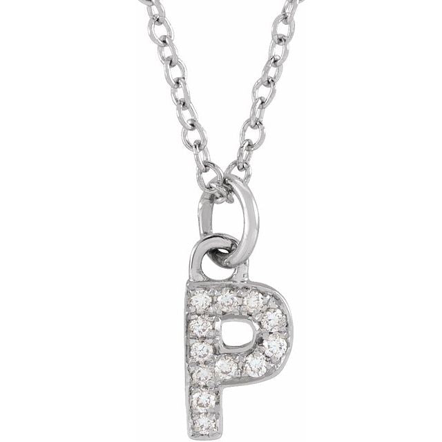 Diamond Petite Initial Necklace N-S