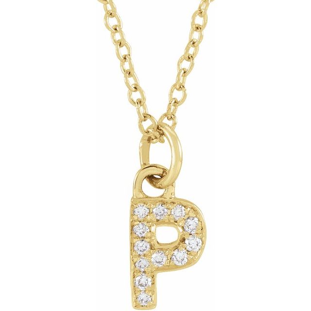 Diamond Petite Initial Necklace N-S