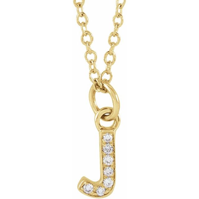 Diamond Petite Initial Necklace G-M