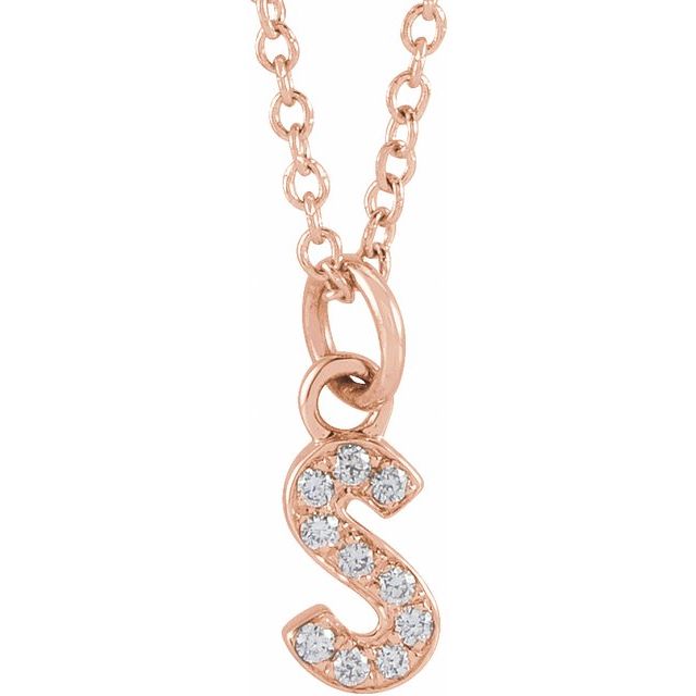 Diamond Petite Initial Necklace N-S