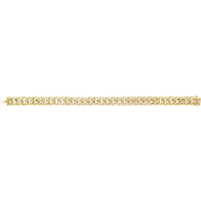 Diamond Accented Curb Bracelet