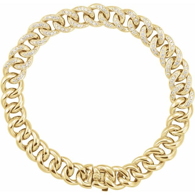 Diamond Accented Curb Bracelet