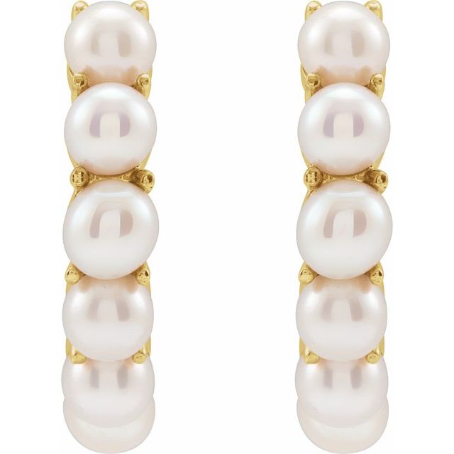 Freshwater Pearl Hoop Earrings