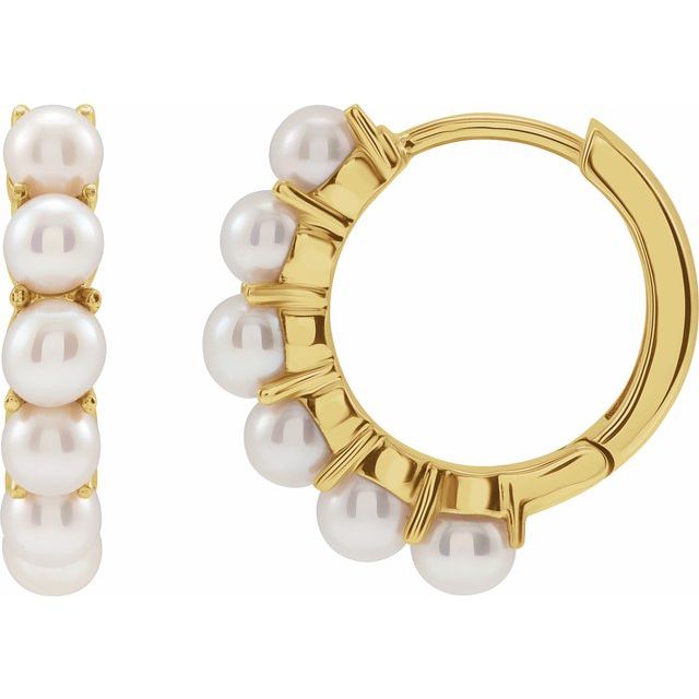 Freshwater Pearl Hoop Earrings