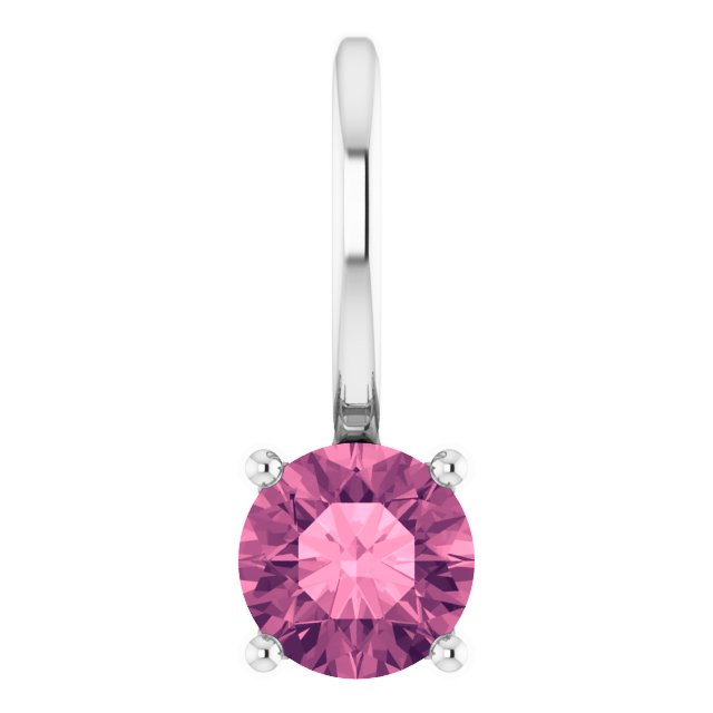 Round Solitaire Pendant Charm Necklace