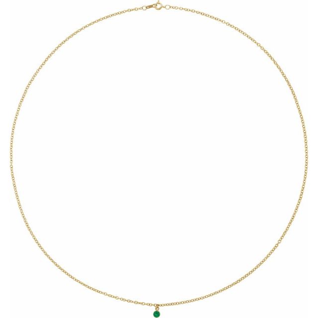 Bezel-Set Solitaire Necklace