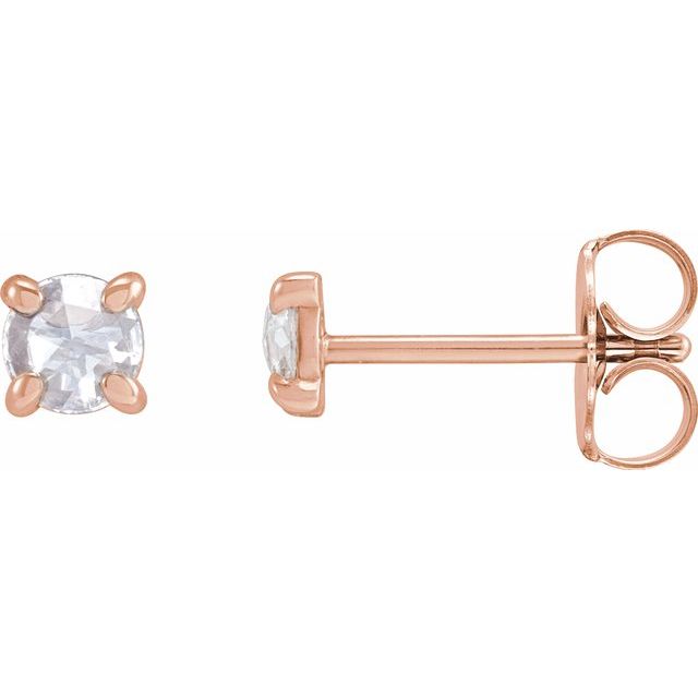Claw Rose-Cut Stud Earrings