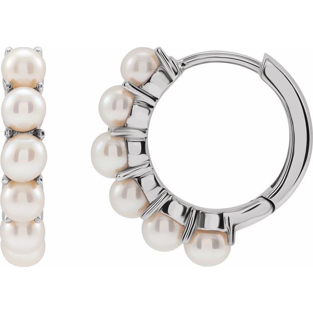 Freshwater Pearl Hoop Earrings