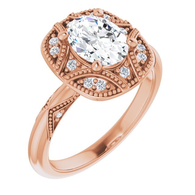 Lab-Grown Diamond Halo Engagement Ring