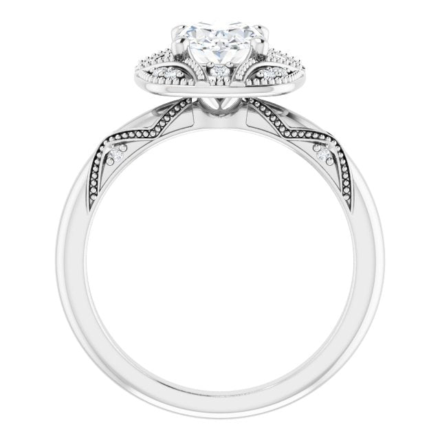 Lab-Grown Diamond Halo Engagement Ring