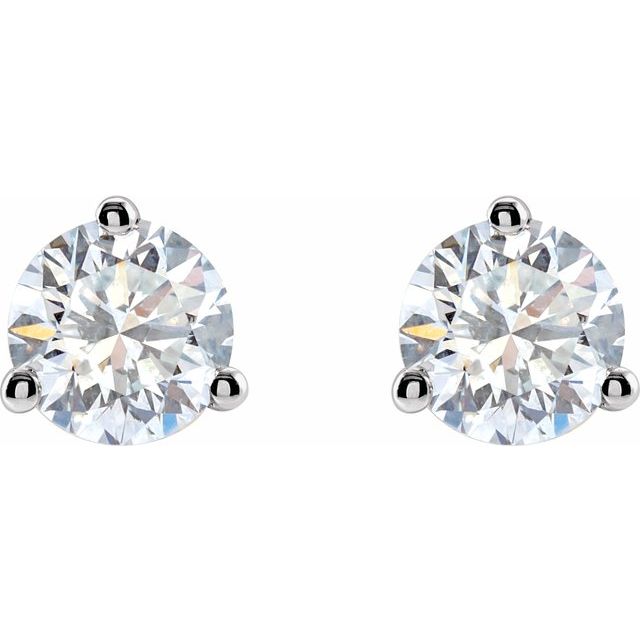 Lab-Grown Diamond Stud Earrings Round 3-Prong