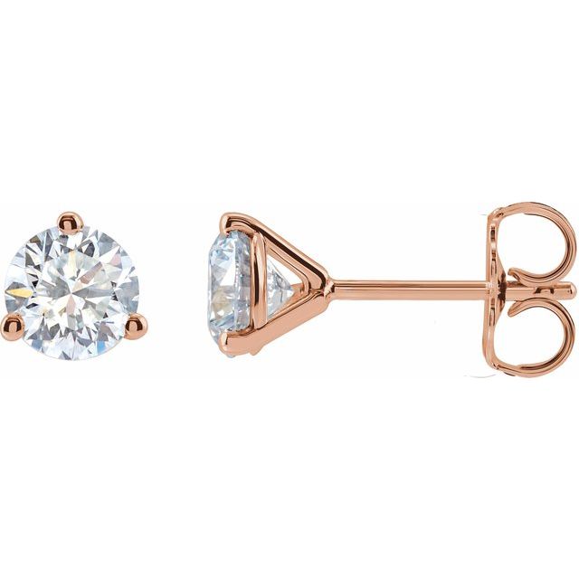 Lab-Grown Diamond Stud Earrings Round 3-Prong