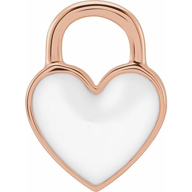 Enamel Heart Charm Pendant