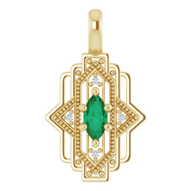 Vintage-Inspired Geometric Accented Pendant
