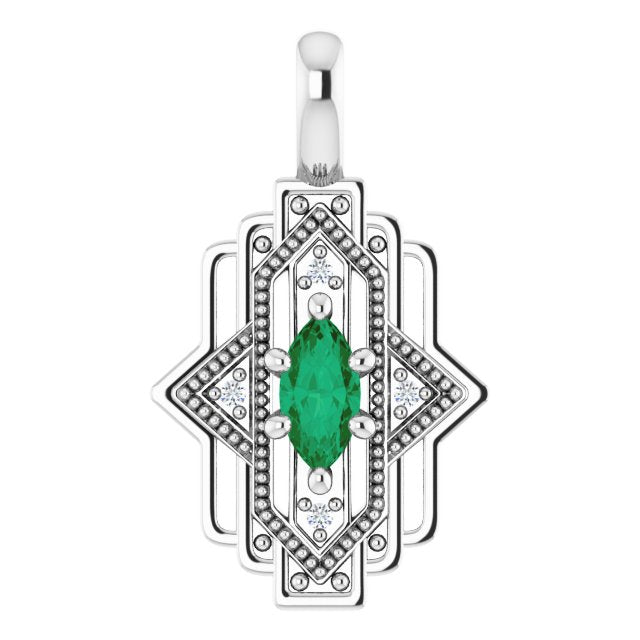 Vintage-Inspired Geometric Accented Pendant