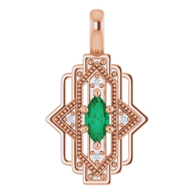 Vintage-Inspired Geometric Accented Pendant