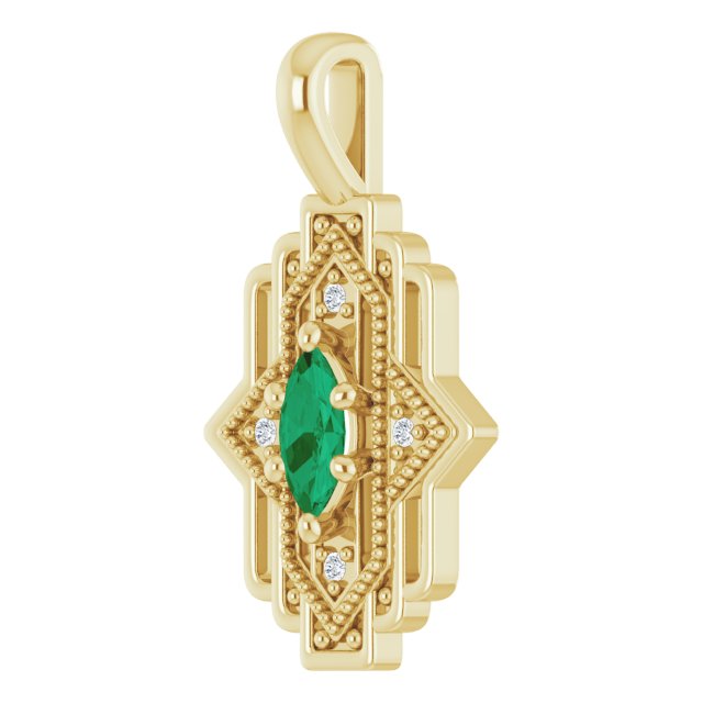 Vintage-Inspired Geometric Accented Pendant