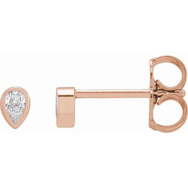 Pear Bezel-Set Stud Earrings