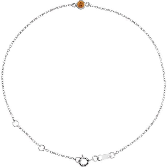 Bezel-Set Solitaire Bracelet