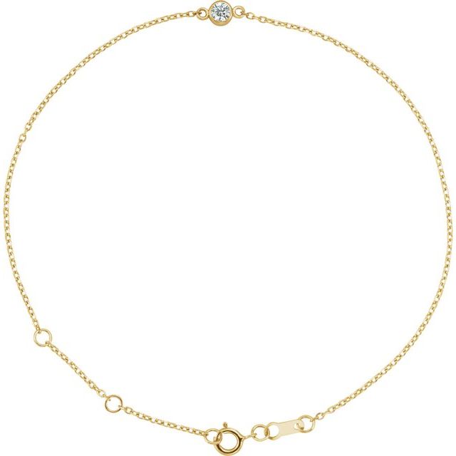 Bezel-Set Solitaire Bracelet