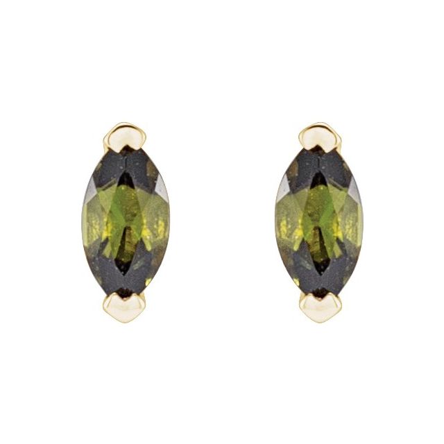Marquise Solitaire V-Prong Stud Earrings