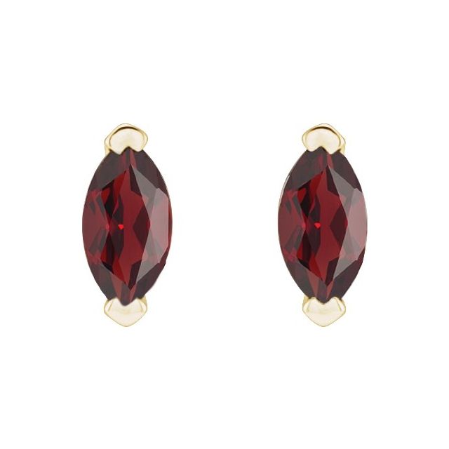 Marquise Solitaire V-Prong Stud Earrings