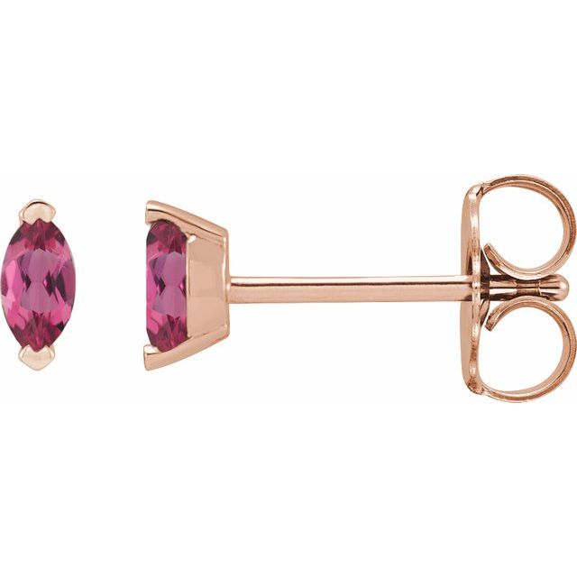 Marquise Solitaire V-Prong Stud Earrings
