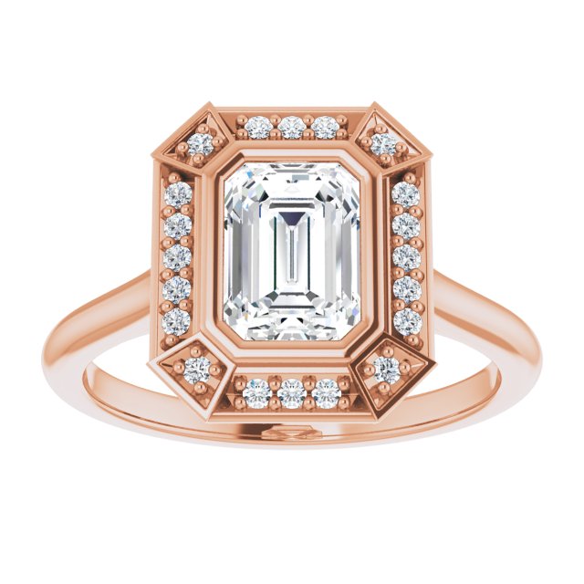 Lab-Grown Diamond Halo Engagement Ring