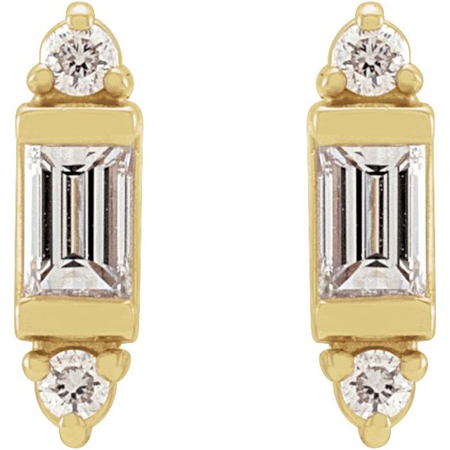 1/10 CTW Natural Diamond Stud Earrings