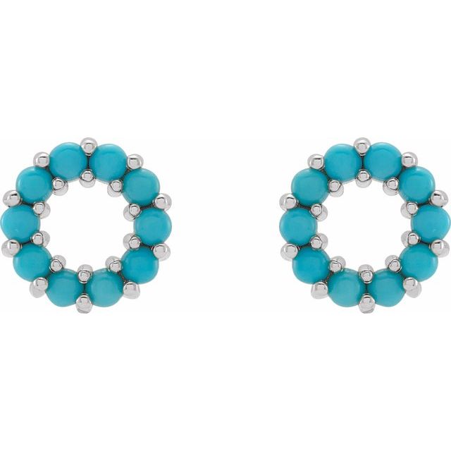 Halo-Style Cabochon Earrings