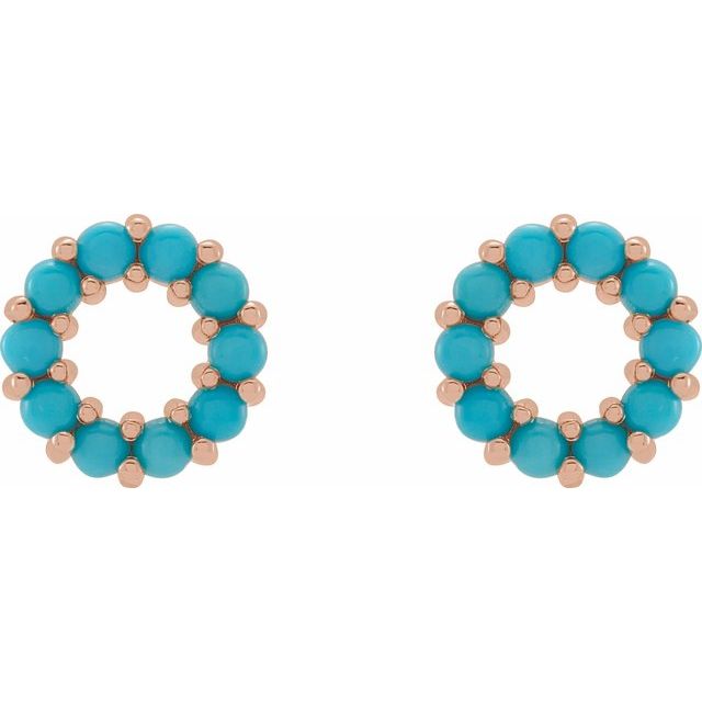 Halo-Style Cabochon Earrings