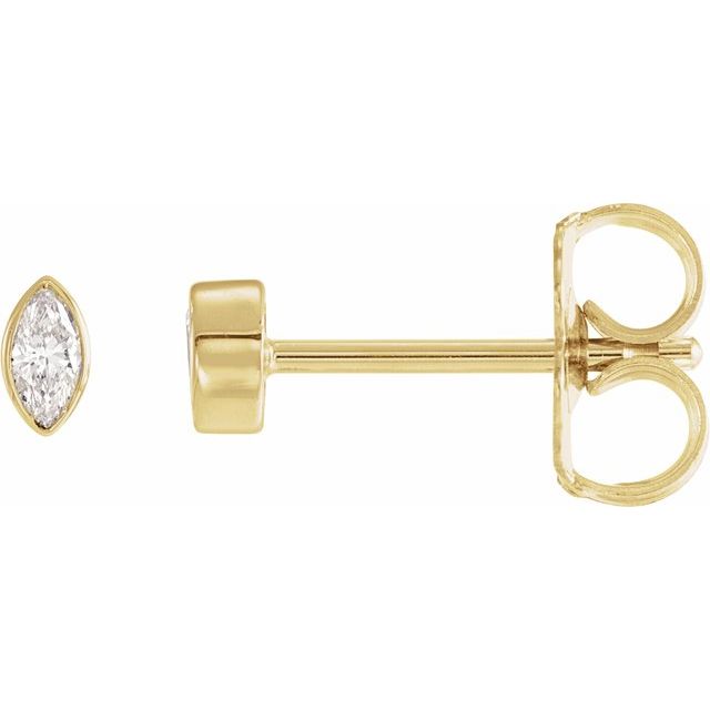 Marquise Solitaire Bezel-Set Earrings